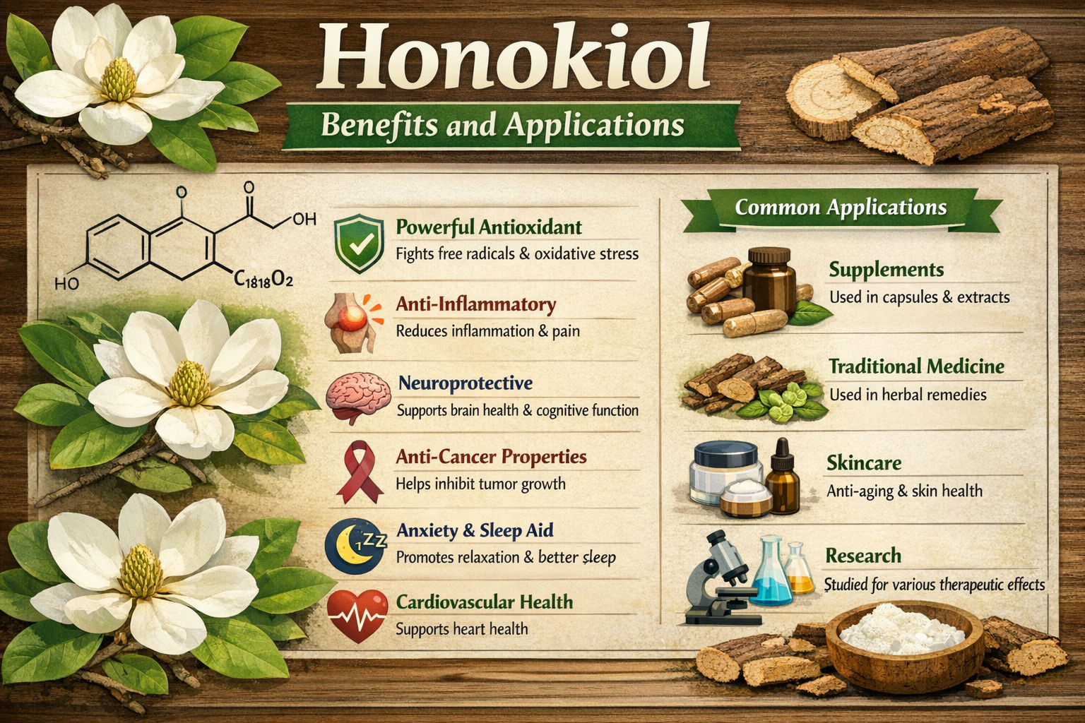 Honokiol: Benefits and Applications