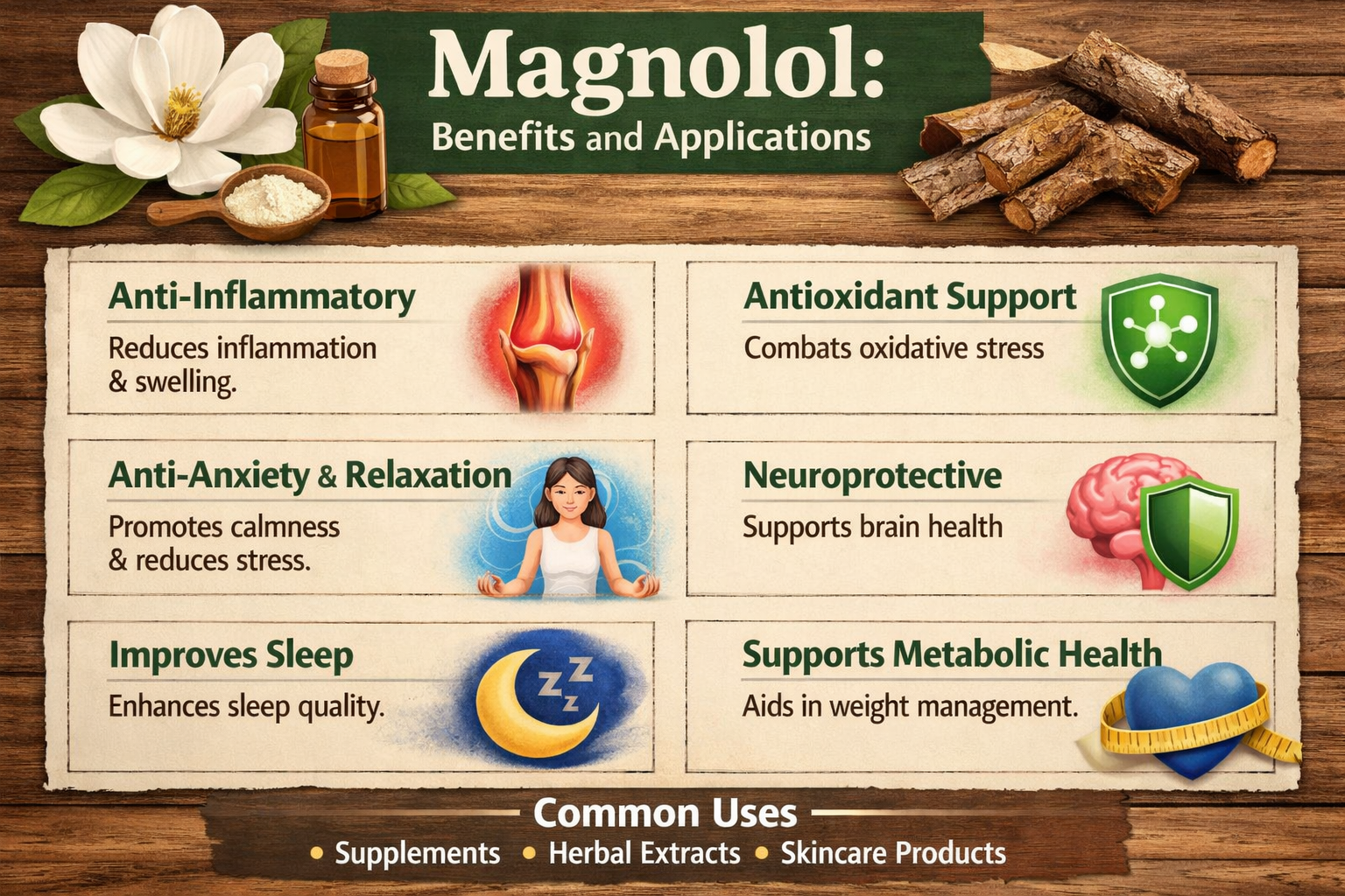 Magnolol: Benefits and Applications