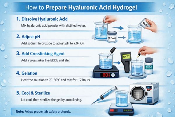 Methods for Preparing Hyaluronic Acid Hydrogel